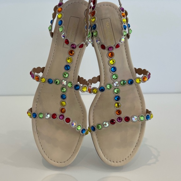 AQUAZZURA MULTI COLOR SANDALS SIZE 8 - Picture 10 of 16